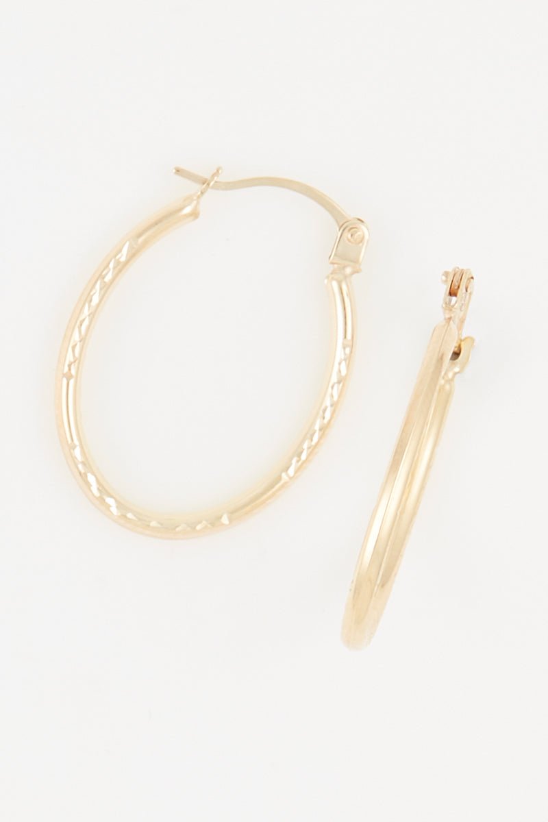 "Olivia" Hoop Earrings 15Mm 375/1000 Yellow Gold