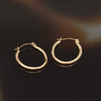 "Olivia" Hoop Earrings 15Mm 375/1000 Yellow Gold