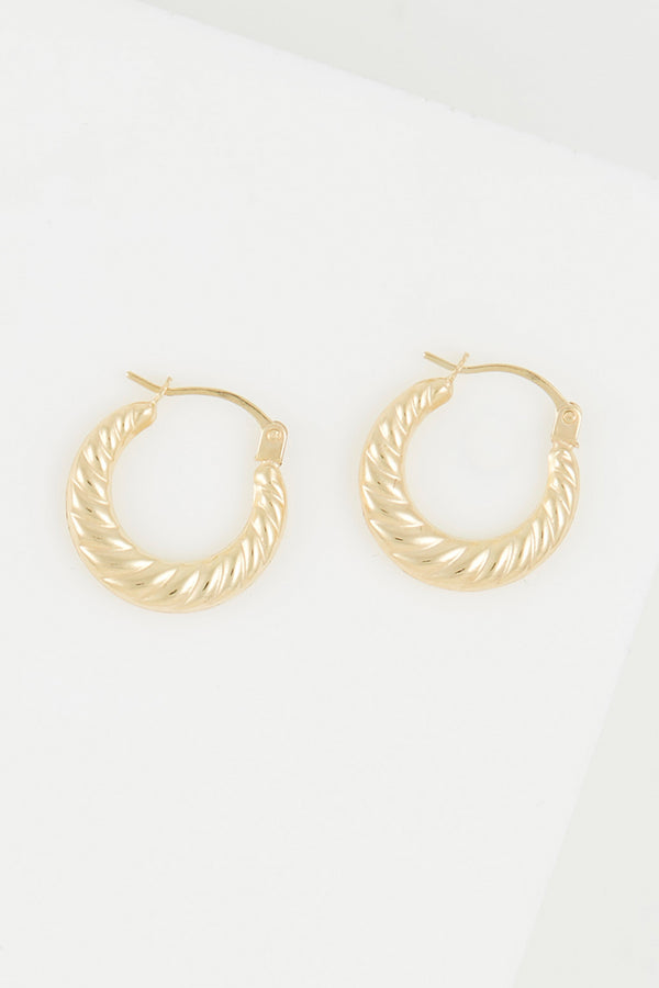 Pendientes Aros "Iseult" 15Mm Oro Amarillo 375/1000