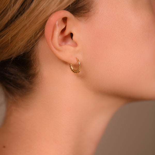 Pendientes Aros "Iseult" 15Mm Oro Amarillo 375/1000