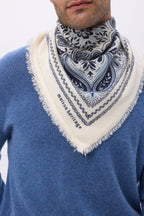 Mała Bandana Efi - Biało-błękitna - Męska