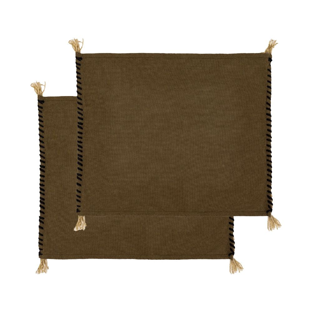 Lot De 2 Sets De Table En Coton Et Lin