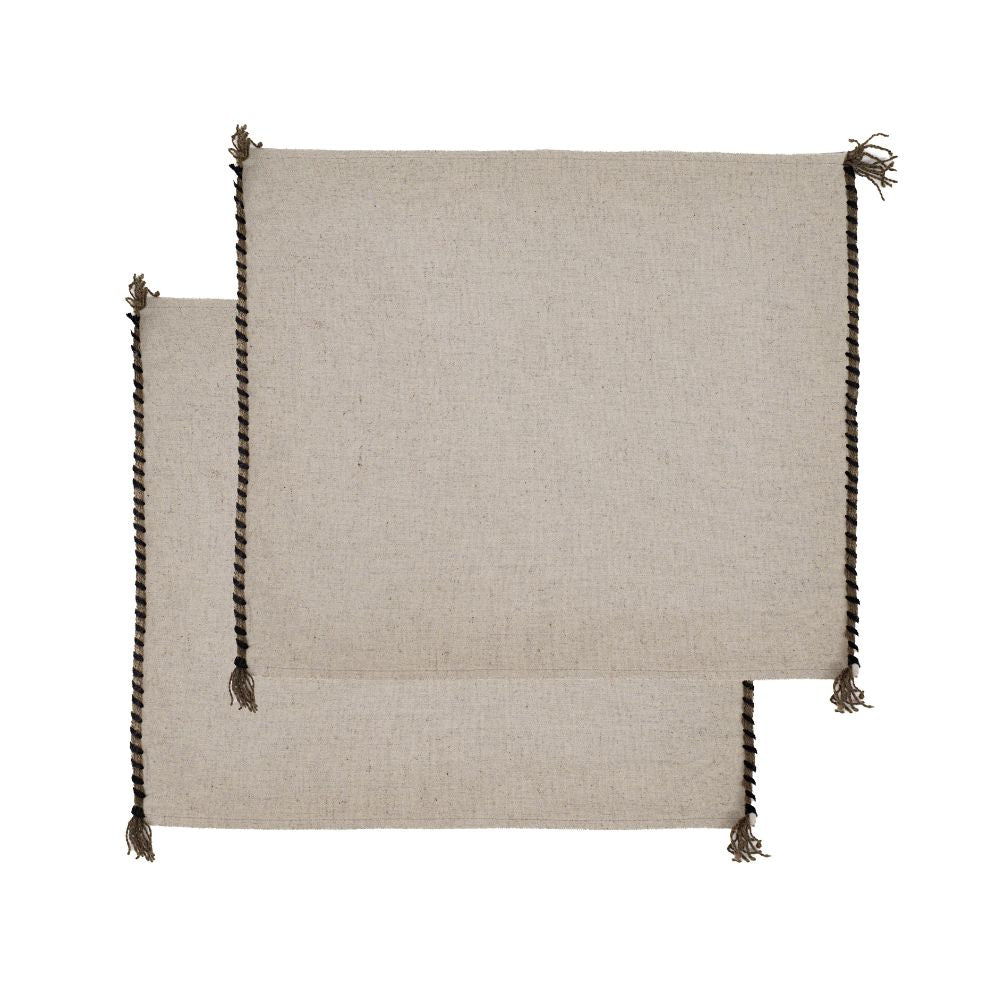 Lot De 2 Sets De Table En Coton Et Lin