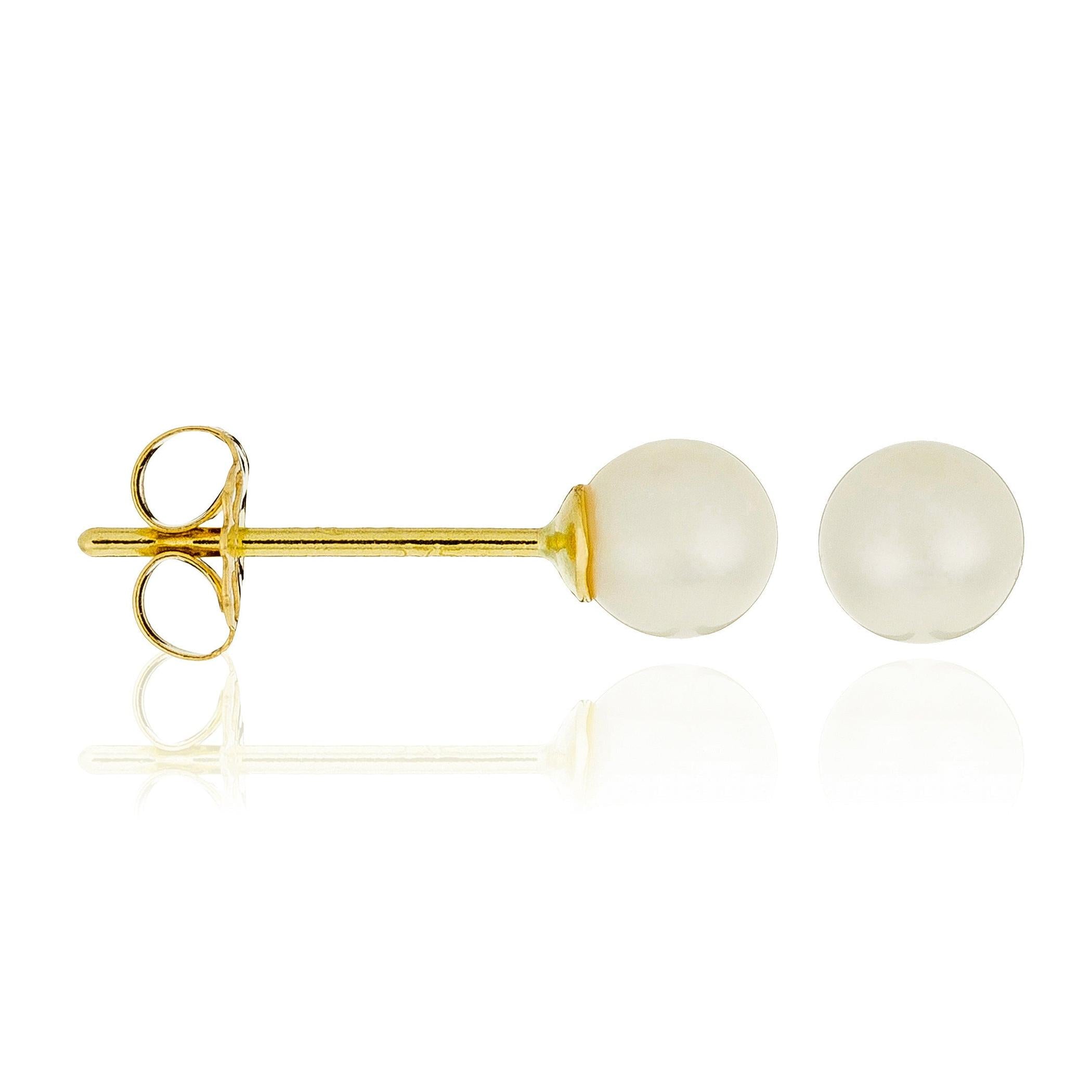 Boucles D'Oreilles "My Pearl" - Or Jaune 375/1000 Perles Blanches
