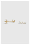 “Eli” Earrings 375/1000 Yellow Gold And Zirconium