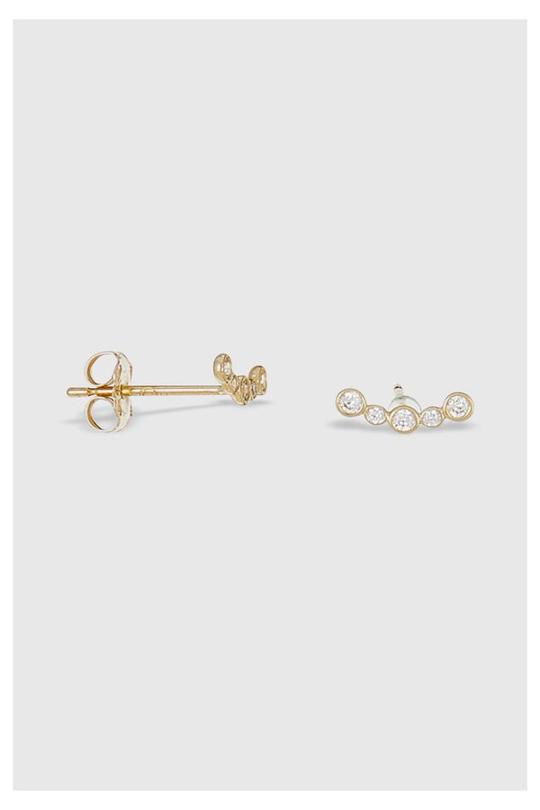 Boucles D'Oreilles "Eli" Or Jaune 375/1000 Et Zirconium