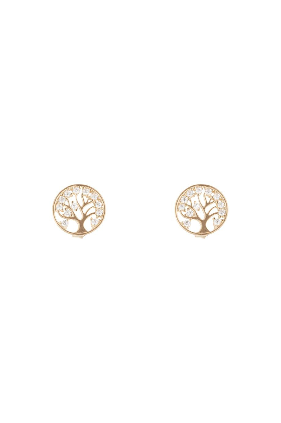 Pendientes “Árbol de la Vida” Oro Amarillo 375/1000 y Circonitas