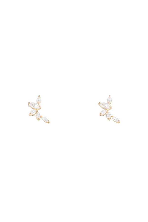 Boucles D'Oreilles "Five Petals" - Or Jaune 375/1000 Et Zirconium