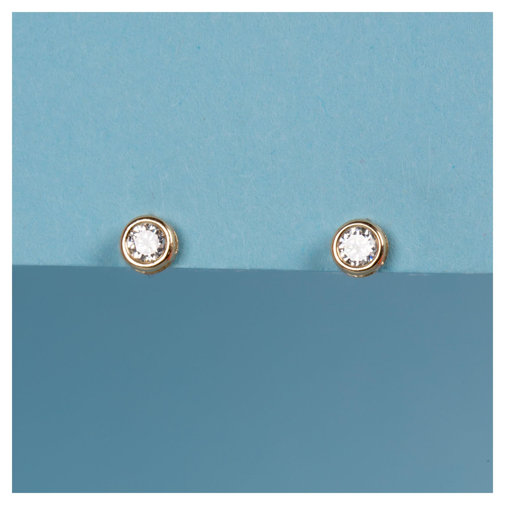 Boucles D'Oreilles "Philtre D'Amour" - Or Jaune 375/1000 Et Zirconium