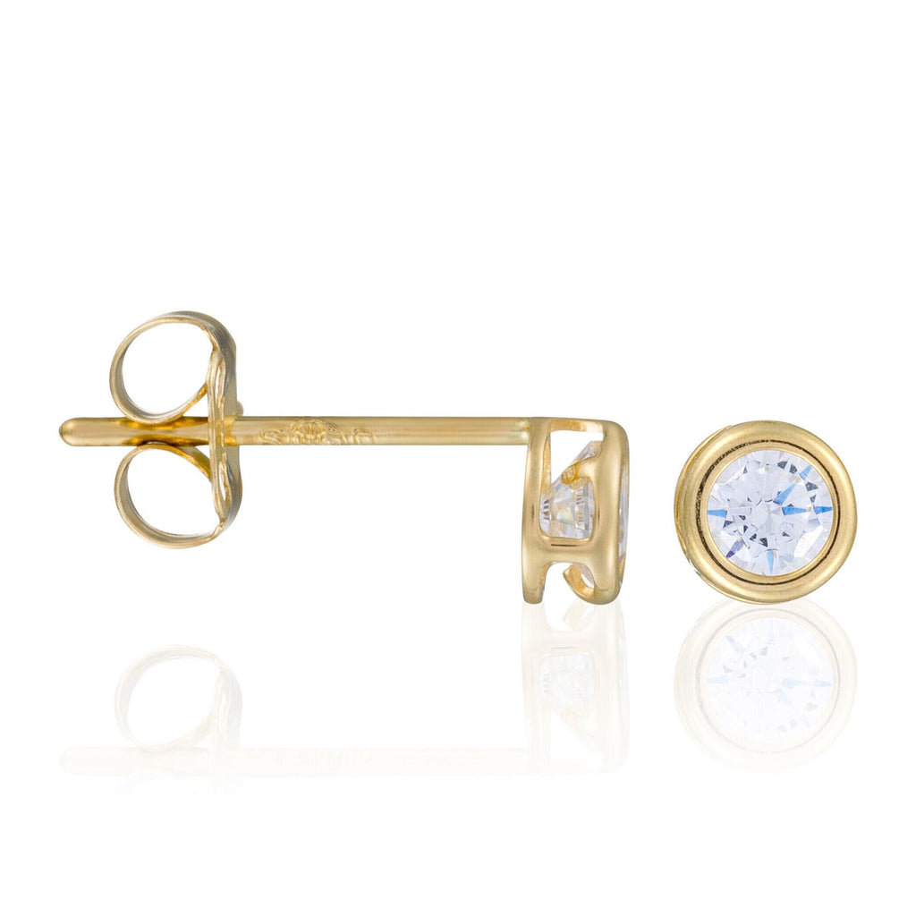 Boucles D'Oreilles "Philtre D'Amour" - Or Jaune 375/1000 Et Zirconium