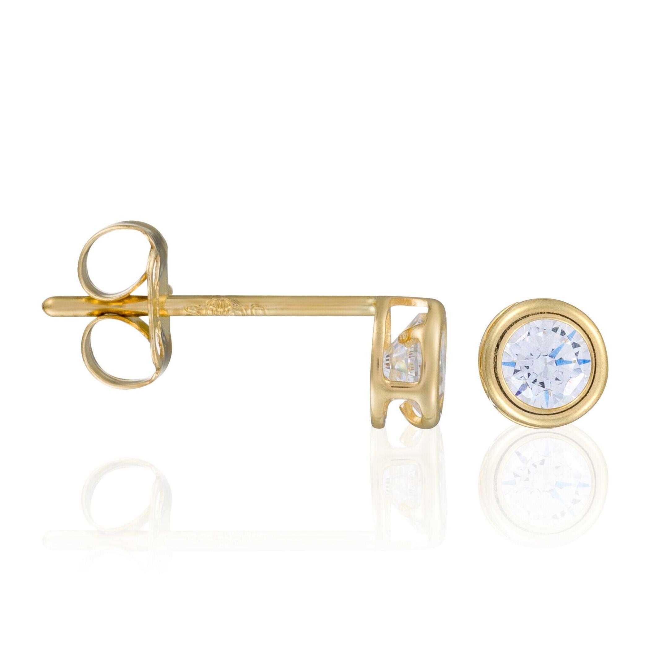 Boucles D'Oreilles "Philtre D'Amour" - Or Jaune 375/1000 Et Zirconium