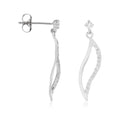 “Wave of Tenderness” Earrings 375/1000 White Gold