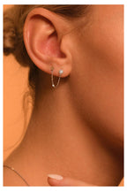 Boucles D'Oreilles "Royal" - Or Jaune 375/1000 Et Zirconium