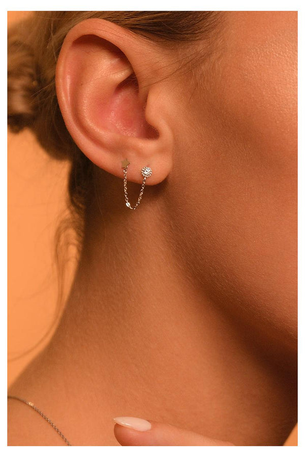 Boucles D'Oreilles "Royal" - Or Jaune 375/1000 Et Zirconium