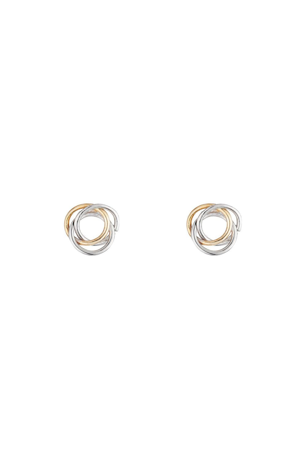 Boucles D'Oreilles "Croisade" Or Jaune Et Or Blanc 375/1000
