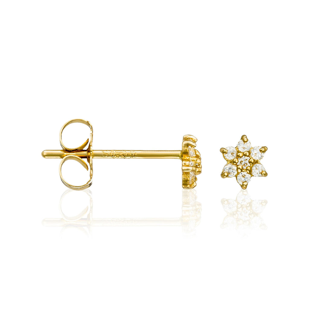 “For Her” Earrings 375/1000 Yellow Gold And Zirconium