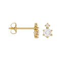 Pendientes “Just Me” Oro amarillo 375/1000 y circonitas