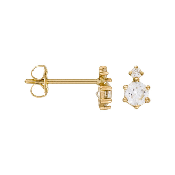 “Just Me” Earrings 375/1000 Yellow Gold And Zirconium