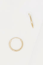 Kolczyki "Créoles Simplicité 12 Mm" żółte złoto próby 375/1000