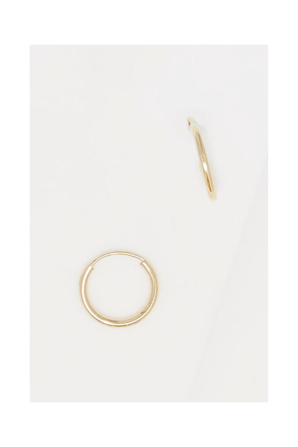 Pendientes Aros “Simplicity 12 Mm” Oro Amarillo 375/1000