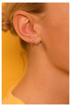 Boucle D'Oreille Unitaire "Arsol" - Or Jaune 375/1000