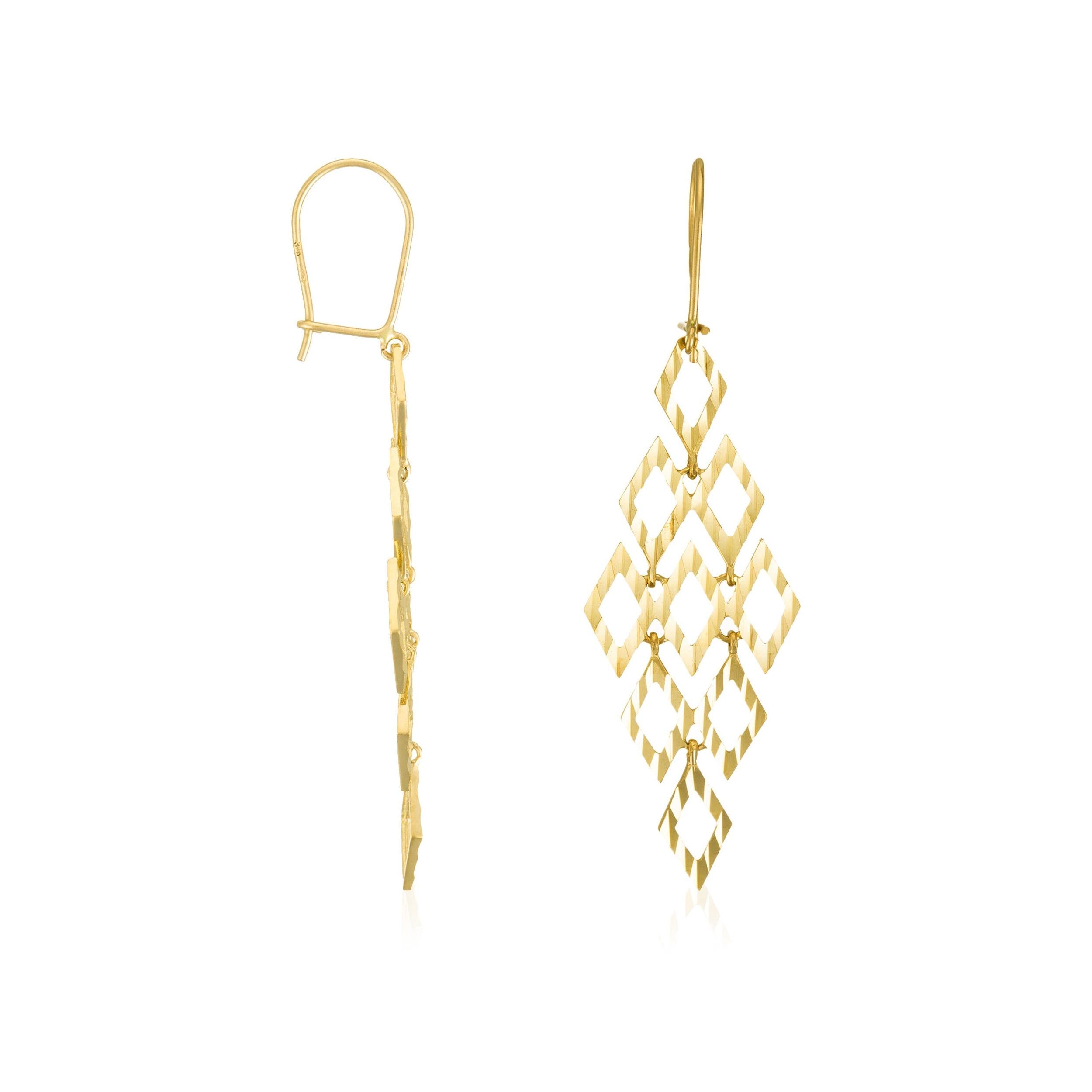 Boucles D'Oreilles "Crazy" Or Jaune 375/1000