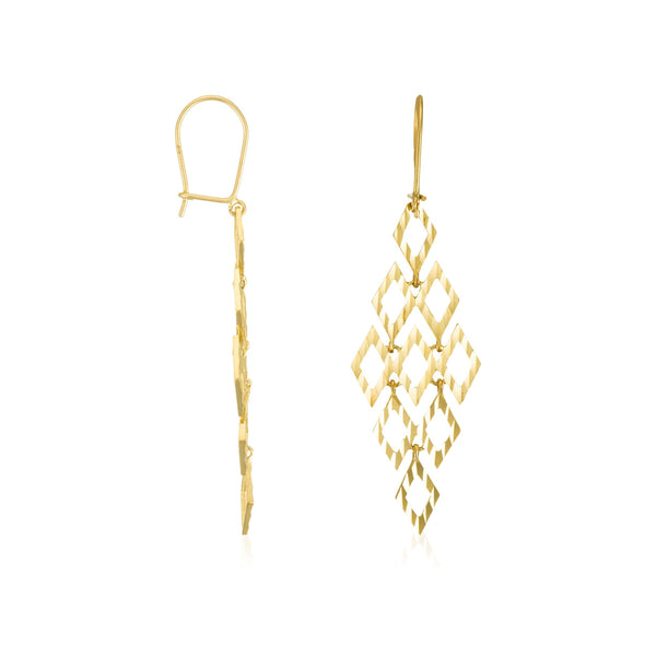 Boucles D'Oreilles "Crazy" Or Jaune 375/1000