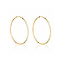 “Créoles Elégance” Earrings 50 Mm 375/1000 Yellow Gold