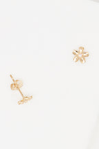 Bo Unitaire "Mini Fleurs " - Or Jaune 375/1000 Et Zirconium