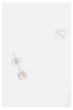 Boucles D'Oreillesunitaire Simply You - Or Blanc Et Zirconium