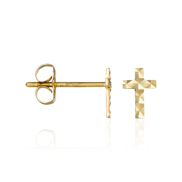 “Faith” Earrings 375/1000 Yellow Gold