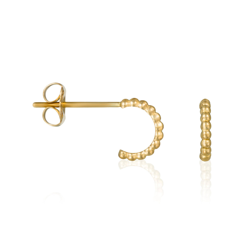“Half Circle” Earrings 375/1000 Yellow Gold