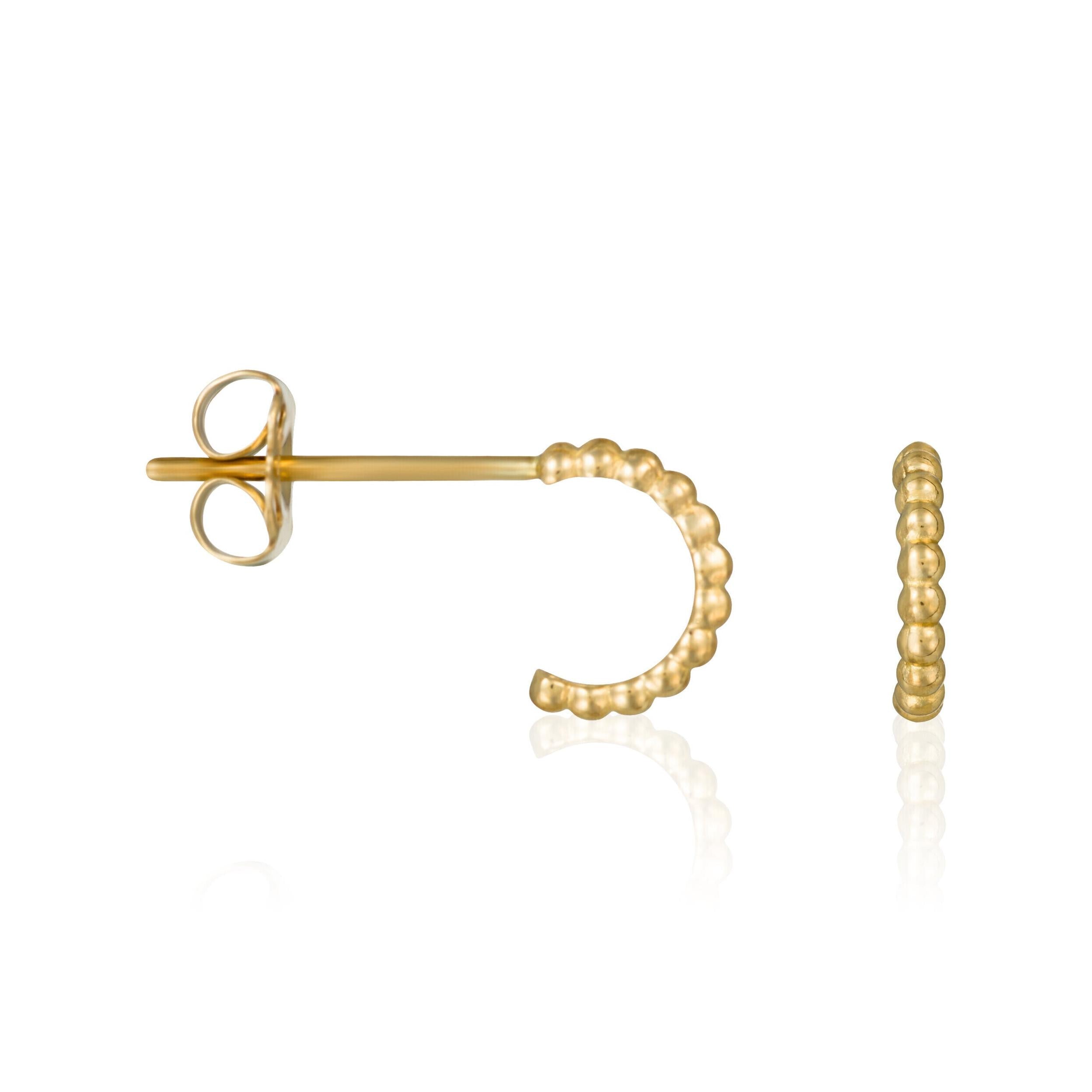 “Half Circle” Earrings 375/1000 Yellow Gold
