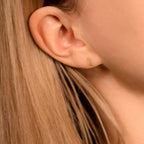 “Half Circle” Earrings 375/1000 Yellow Gold