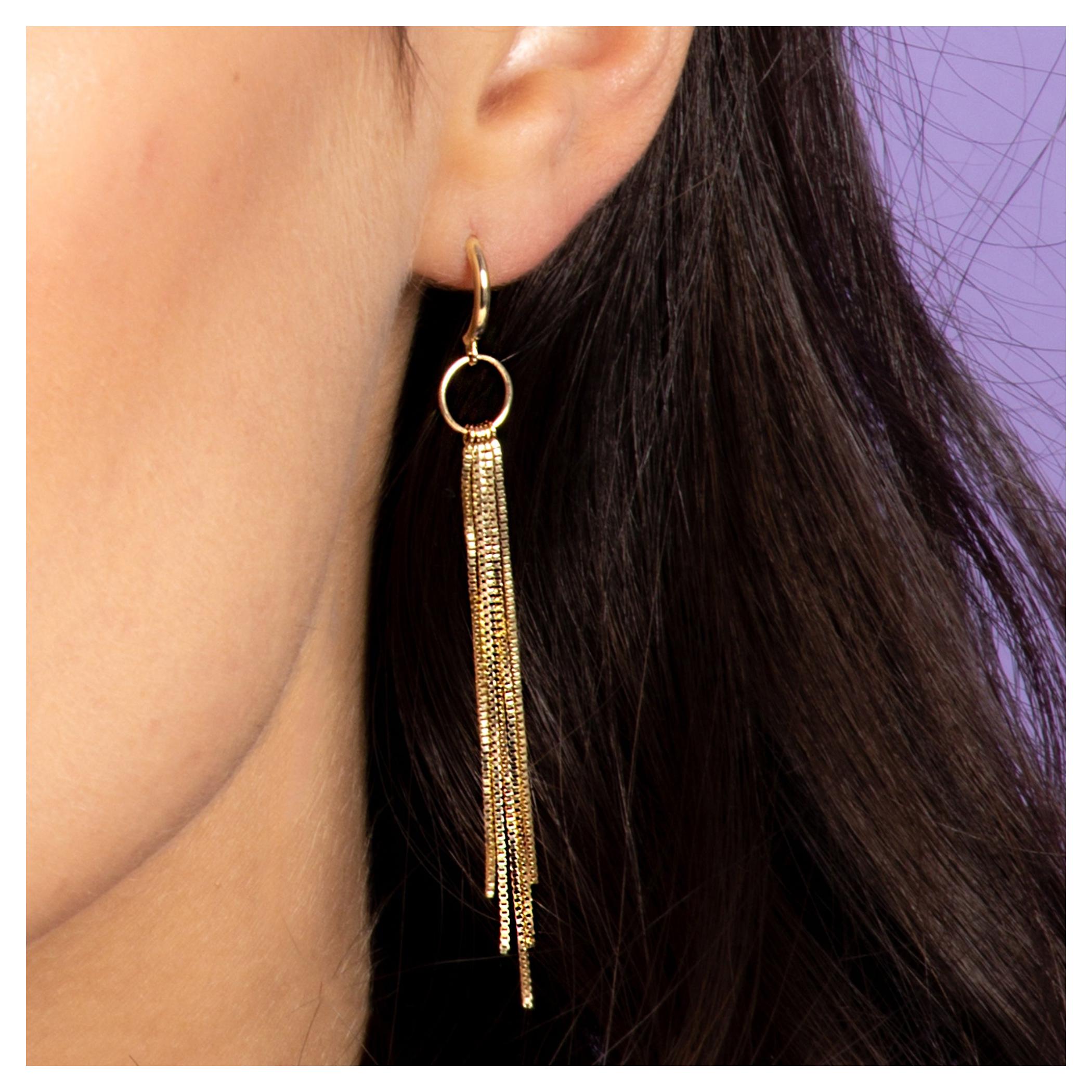 Pendientes “Cascada” – Oro Amarillo 375/1000