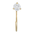 Boucles D'Oreilles "Arc Brillant" Or Jaune 375/1000