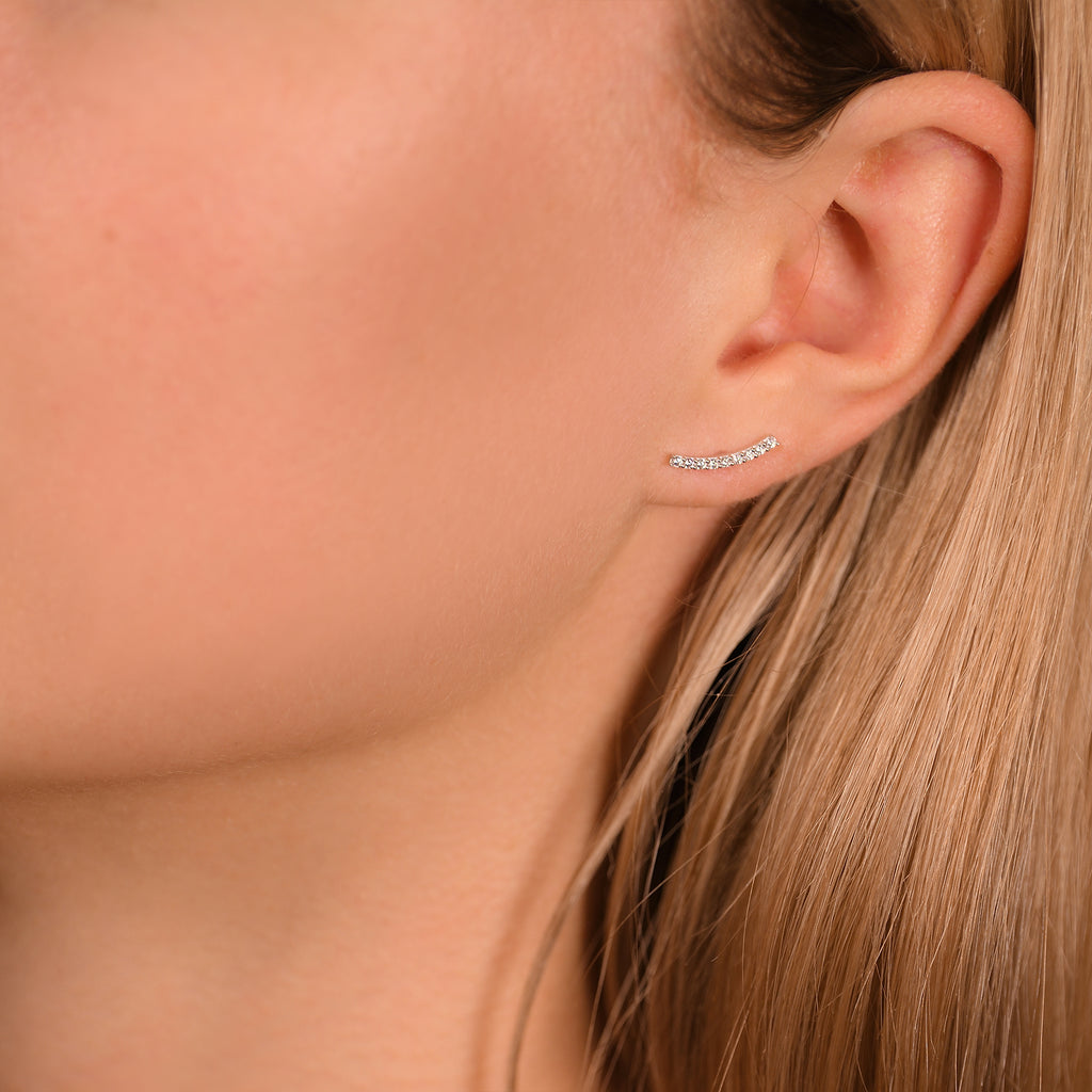 Pendientes “Climbing Wonders” Oro blanco 375/1000