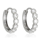 Boucles D'Oreilles "Luminous" - Or Blanc 375/1000 Et Zirconium