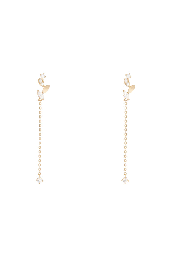Boucle D'oreilles "Fleurs Dormeuses" Or Jaune 375/1000