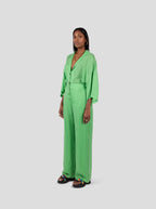 Pantalon Spartacus In Green Kelly Cupro