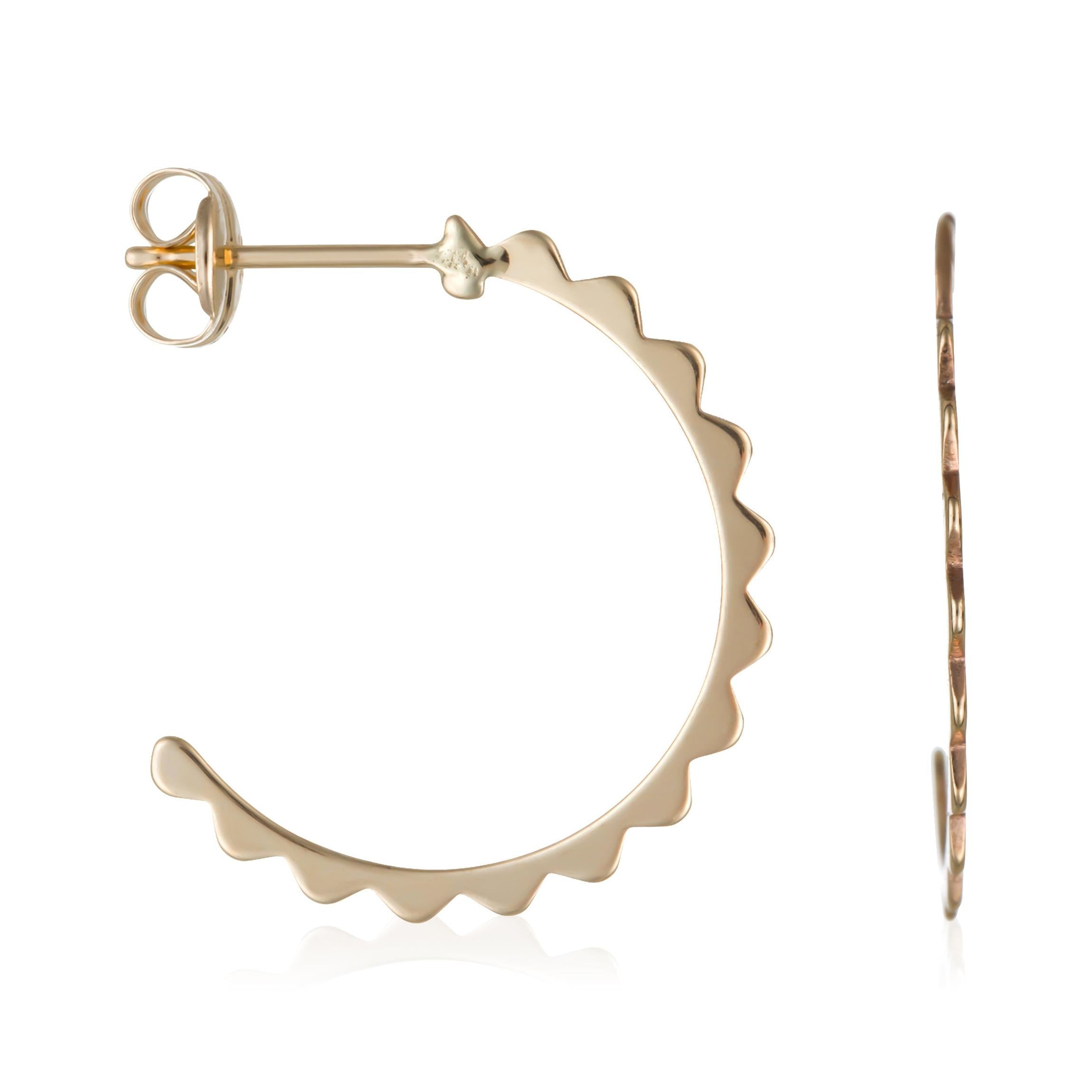 Boucles D'Oreilles "Créolettes" 30 Mm Or Jaune 375/1000