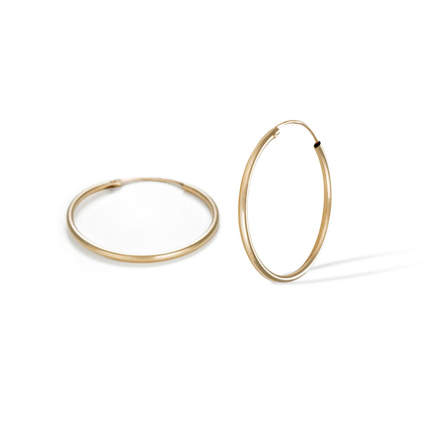 Boucles D'Oreilles "Sublimes Créoles"  20 Mm Or Jaune 375/1000