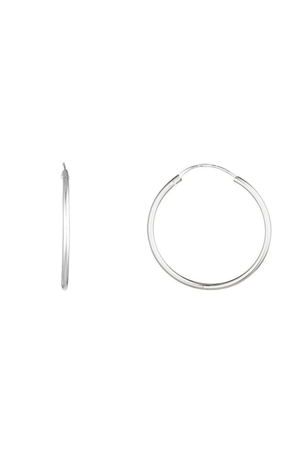 “Sublime Creole” Earrings 20 Mm 375/1000 White Gold