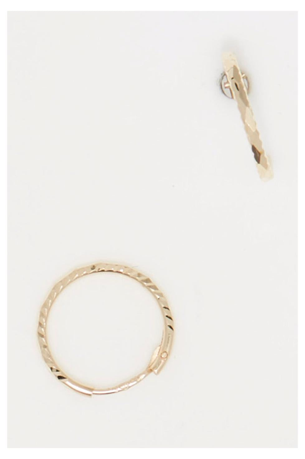 375/1000 Yellow Gold "10 Mm Twisted Hoop Earrings"