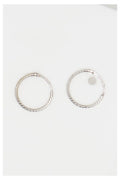 Boucles D'Oreilles "Créoles Twistées 10 Mm" - Or Blanc 375/1000