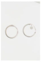Boucles D'Oreilles "Créoles Twistées 10 Mm" - Or Blanc 375/1000