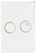 "10 mm Twisted Hoops" Earrings - 375/1000 White Gold