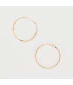 Boucles D'Oreilles "Créoles Twistées 20 Mm" Or Jaune 375/1000 - Or Jaune 375/1000