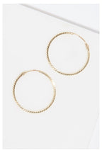 Boucles D'Oreilles "Créoles Twistées 20 Mm" Or Jaune 375/1000