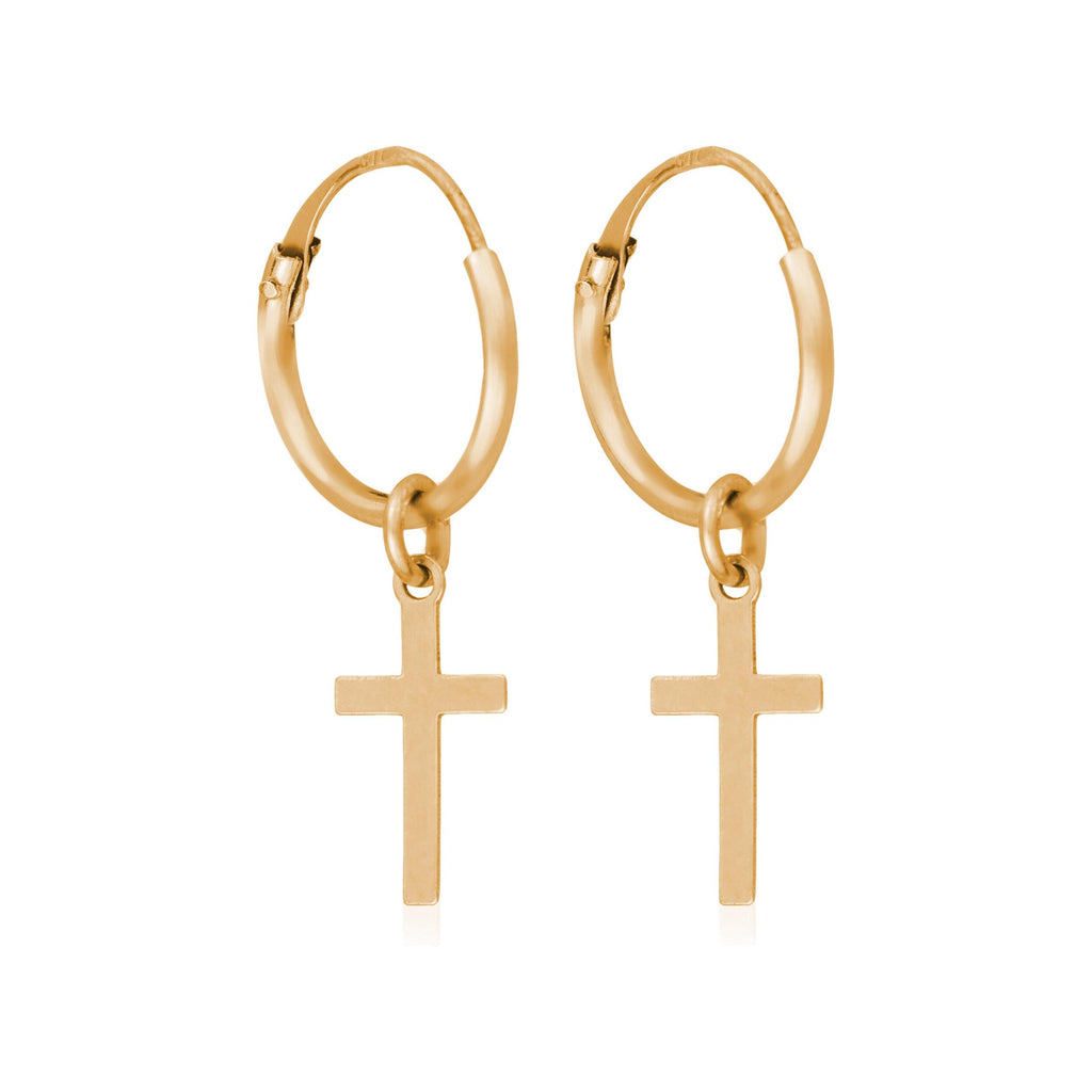 Pendientes “Cruz de Oro” Oro amarillo 375/1000